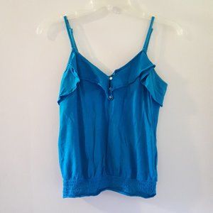 Blue Cotton Tank Top